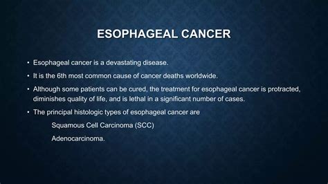 Esophageal Cancer Ppt Free Download