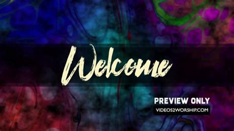 Free Textured Colorful Welcome Motion | Videos2Worship