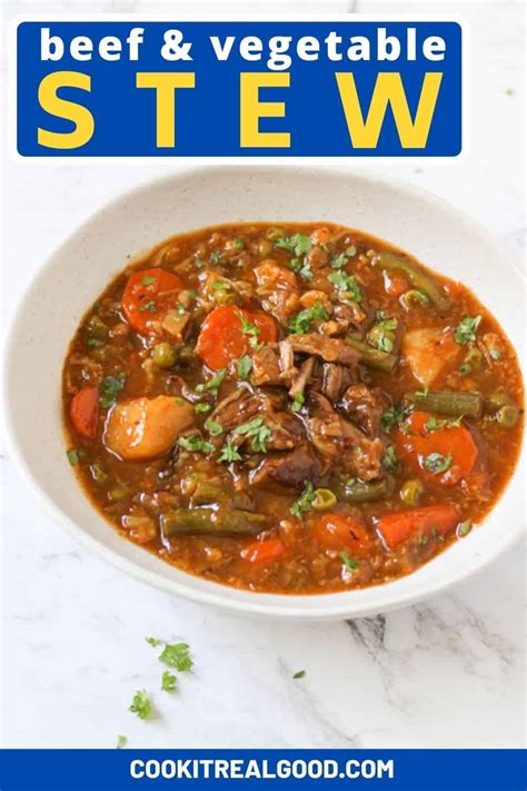 Beef and Vegetable Stew Recipe | Cook It Real Good