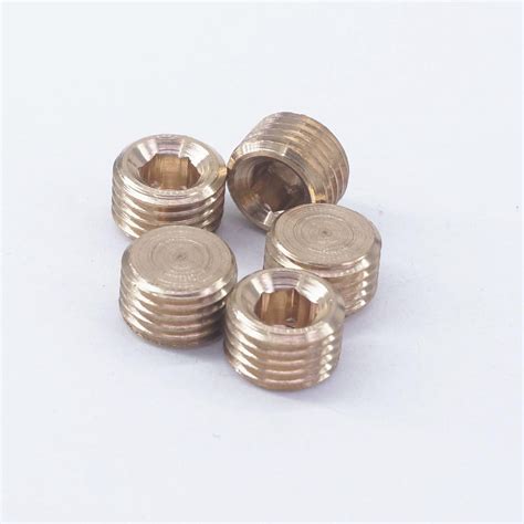 1 4 BSP Male Thread Brass Pipe Countersunk Plug Internal Hex Head