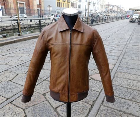 Giubbotto Giacca Pelle Milano Uomo Fonzie