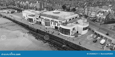 Aerial View Of Bridlington Spa And Seafront In The Seaside Town Of