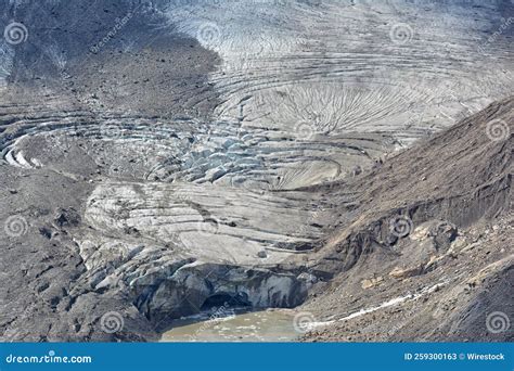 Icelandic Glacier Tongue with Glacier Gate and Meltwater River Stock ...