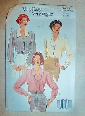 Vintage Very Easy Very Vogue Blouse Pattern Misses