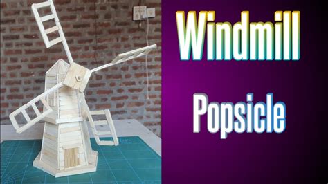 Windmill From Ice Cream Sticks Diy Windmill Popsicle पवन चक्की Art