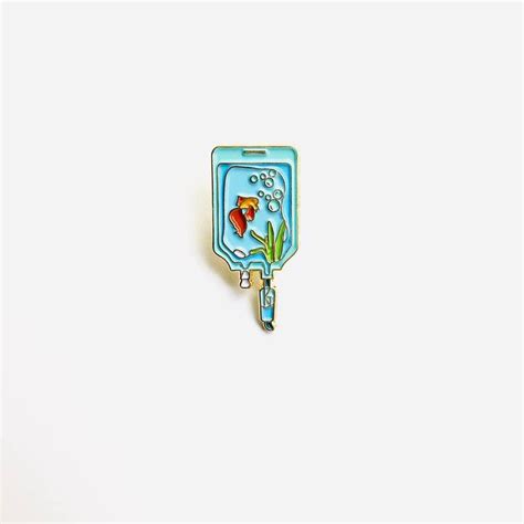 Iv Aquarium Pin Nursing Medical Physician Assistant Fish Pin