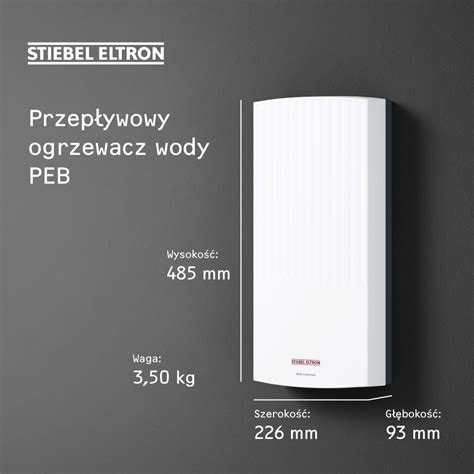 Przepływowy podgrzewacz wody sterowany elektronicznie PEB 21 PEB 21