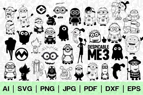 80 Minions Svg Bundle Minions Svg Despicable Me Svg Minions Clipart