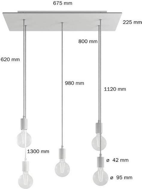 Lichts Hanglamp Zwart Cm Rechthoekig Xxl Rose One Stoffen Kabel