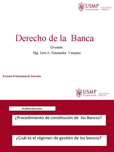 Clase 05 El Acto De Constitución De Banco En El Perú Ok Pdf Bancos