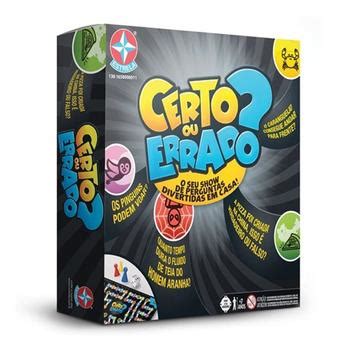 Certo Jogo De Cartas - Jogo De Tabuleiro Certo Ou Errado Cartas Brinquedos Estrela - Jogos de ...