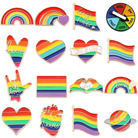 Lgbtq Custom Enamel Pins Pride Lesbian Gay Rainbow Flag Brooch