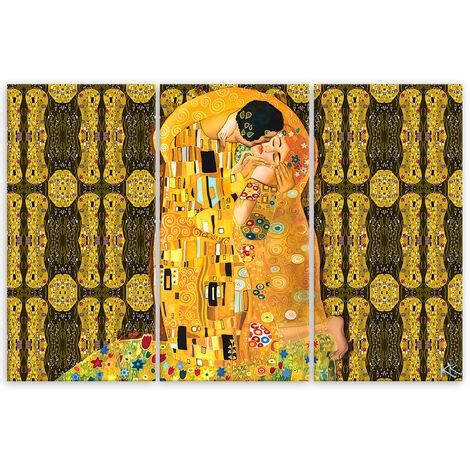 Quadro Deco Panel 3 Paneli Adempimento Di Una Donna Astrazione 60x40