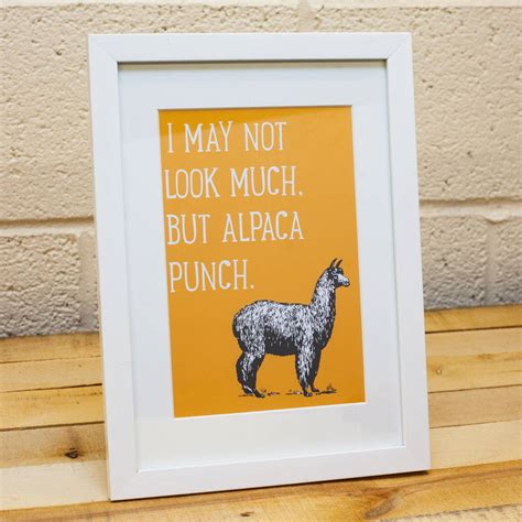 Alpaca Punch Print By Totes Amaze