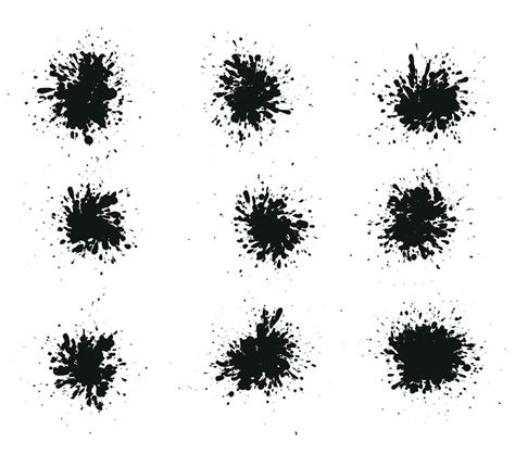 Abstract Black Ink Splash Background Grunge Vector Design Template