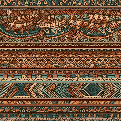 Premium AI Image | A pattern inspired by tribal art using intricate ...