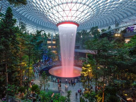 Jewel Changi Airport Night : Jewel Changi Airport The World S Most