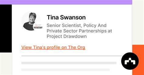 Tina Swanson Senior Scientist Policy And Private Sector Partnerships