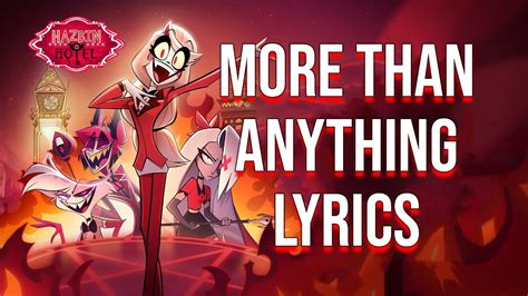 More Than Anything Lyrics From Hazbin Hotel Jeremy Jordan Erika