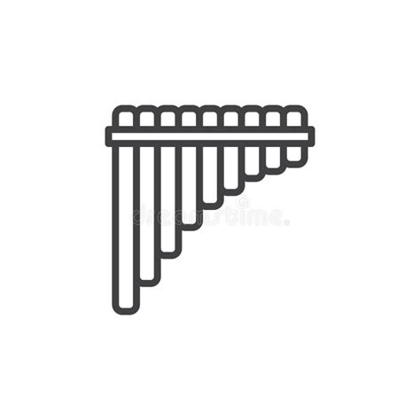 Pan Flute Line Icon Outline Vector Sign Linear Style Pictogram