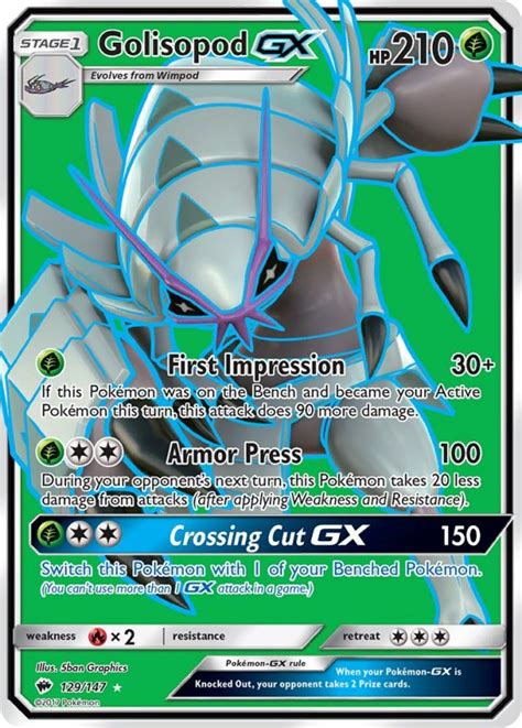 Golisopod GX 129 147 Wert Bild Künstler Seltenheit Pokemonkarte de