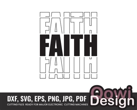 Faith Cross Svg Faith Clipart Circut Silhouette T Shirt Etsy