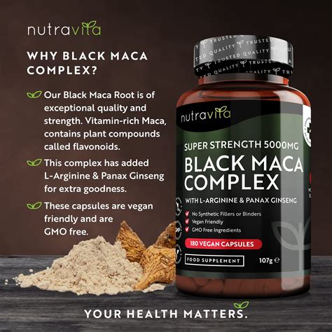 Buy Maca Root Capsules Mg High Strength Vegan Black Maca