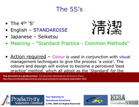 5S & Visual Controls for Workplace Organization (PowerPoint) Slideshow View