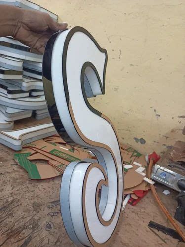 Silver Standard Metal Letters Sign Board At ₹ 100inch In Panvel Id