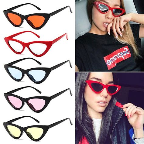 Buy Retro Fashion Triangle Cat Eye Sunglasses Anti Uv Trend Women Girl