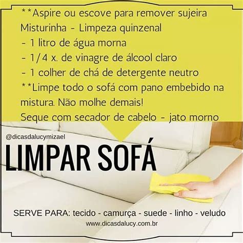 Bonjour Pra Quem Sempre Me Pede Dica Para Limpar O Sof Olha A Minha