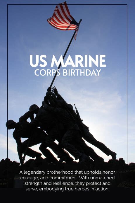 Us Marine Corps Birthday Poster Template Postermywall