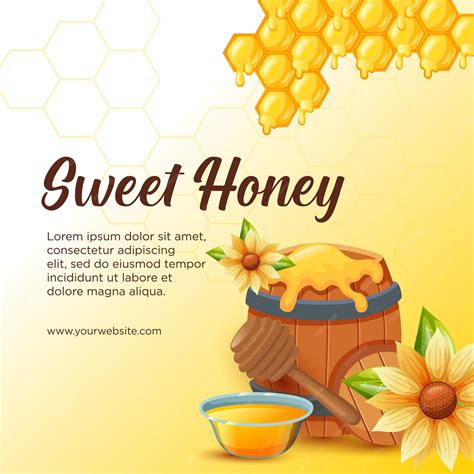 Premium Vector Honey Flyer Template Design Organic Natural Honey