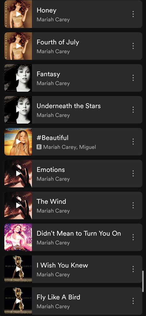 How about we share our top 10 Mariah Carey Songs? I'll start : r ...