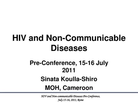 Ppt Hiv And Non Communicable Diseases Powerpoint Presentation Free