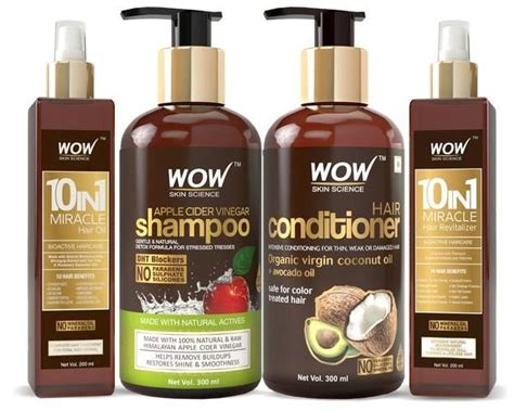 Wow Skin Science Beautiful Ultimate Hair Care Kit Apple Cider Vinegar Shampoo Hair