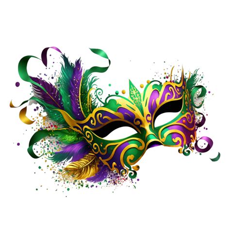 Festive Mardi Gras Venetian Or Carnival Mask D Ai Generative Png