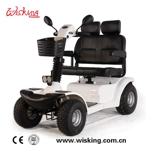 4 Wheel Double Seat Scooter Luxury Heavy Duty Outdoor Electric Mobility Scooter From China