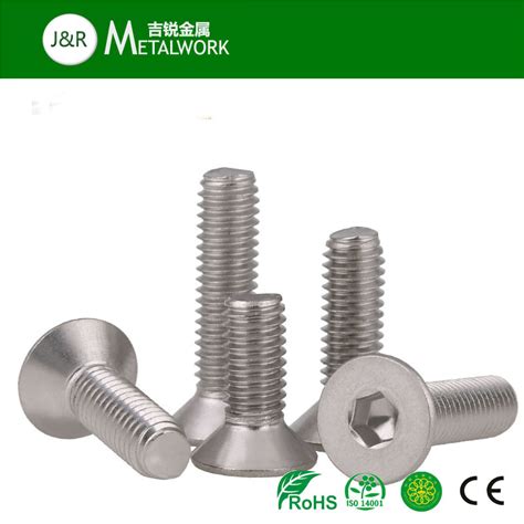 Stainless Steel Hex Socket Flat Countersunk Head Screw DIN7991