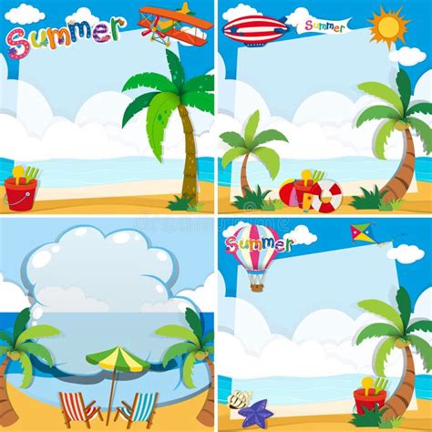 Border Design With Summer Theme Stock Vector Illustration Of Paper Water 66704213