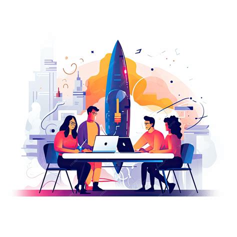 Teamwork concept People working at office Vector illustration in cartoon style | Premium AI ...