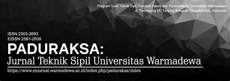 paduraksa jurnal teknik sipil universitas warmadewa