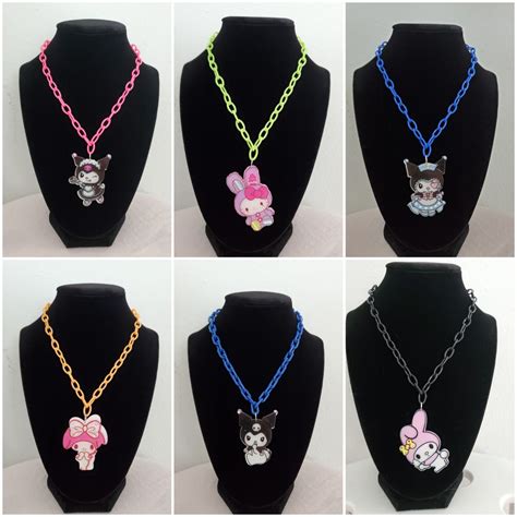 My Melody And Kuromi Necklaces Etsy