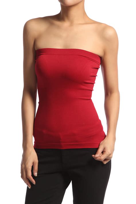 Themogan Themogan Juniors Seamless Strapless Bandeau Tank Tube Top