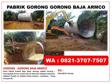 Pipa Culvert Armco Nestable Flange Multi Plate Pipe Gorong Gorong Baja