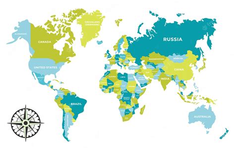 World Map Continents And Countries