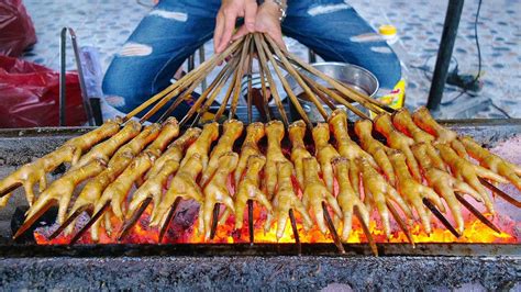 Non Stop Grilling Chicken Feet And Wings Vietnam Street Food Youtube