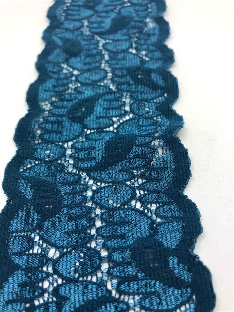 Yds Elastic In Lace Deep Sea Blue Ebay