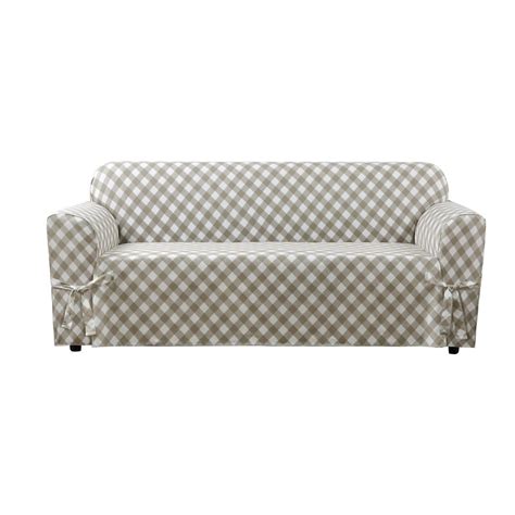 Sure Fit Buffalo Check Box Cushion Sofa Slipcover Reviews Wayfair