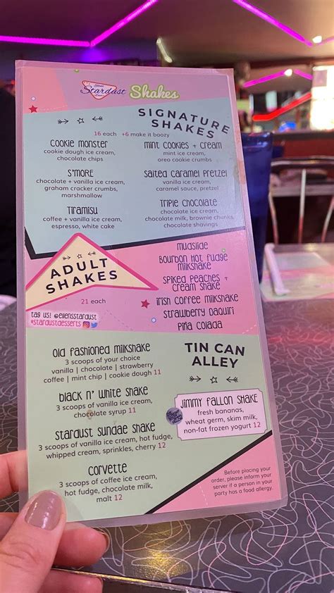 Menu At Ellens Stardust Diner Bbq West New York